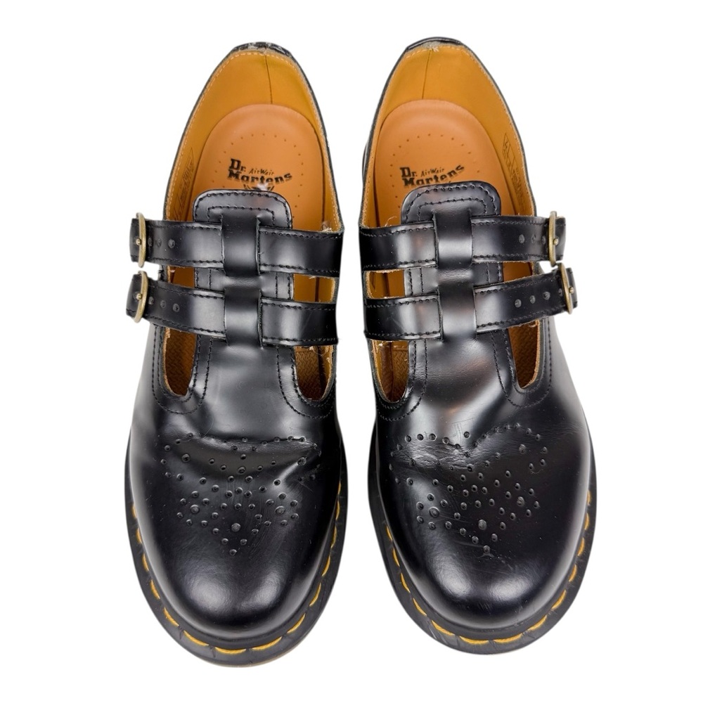 Dr. Martens 8065 Mary Jane Shoe Oxford Buckle Flat Black Smooth Leather Size 9 - Picture 5 of 16